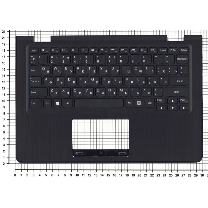 Клавиатура для Lenovo IdeaPad 300S-11IBR черная топ-панель