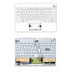 Клавиатура для Asus Vivobook X102 белая топ-панель
