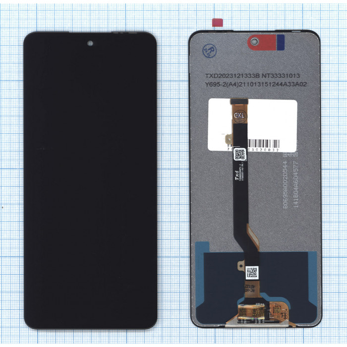 Дисплей для Tecno Pova 3 (LF7n) в сборе с тачскрином черный orig lcd