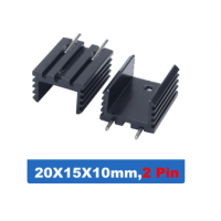 Алюминиевый радиатор TO-220 Mosfet, 20x15x10мм, 2Pin