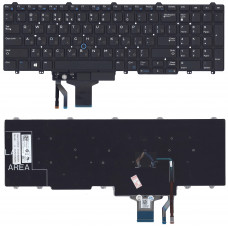 Клавиатура для Dell Latitude E5550 E5570 черная без рамки без подсветки