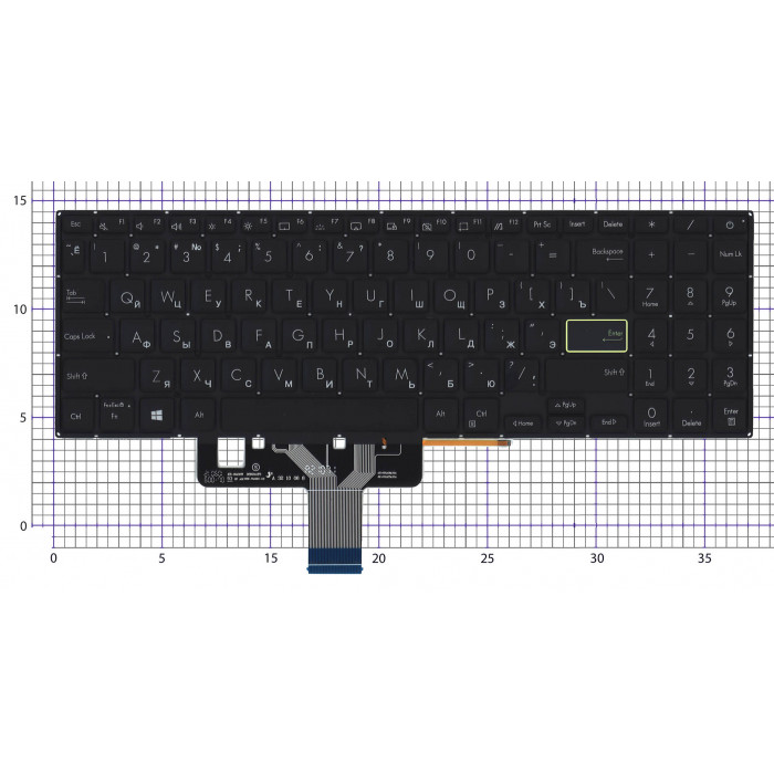 Клавиатура для ноутбука Asus S533F черная