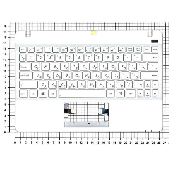 Клавиатура для Asus Vivobook X102 белая топ-панель