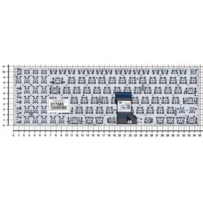 Клавиатура для Asus N541 серебристая