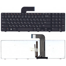 Клавиатура для Dell Inspiron 17R N7110 черная с рамкой с подсветкой