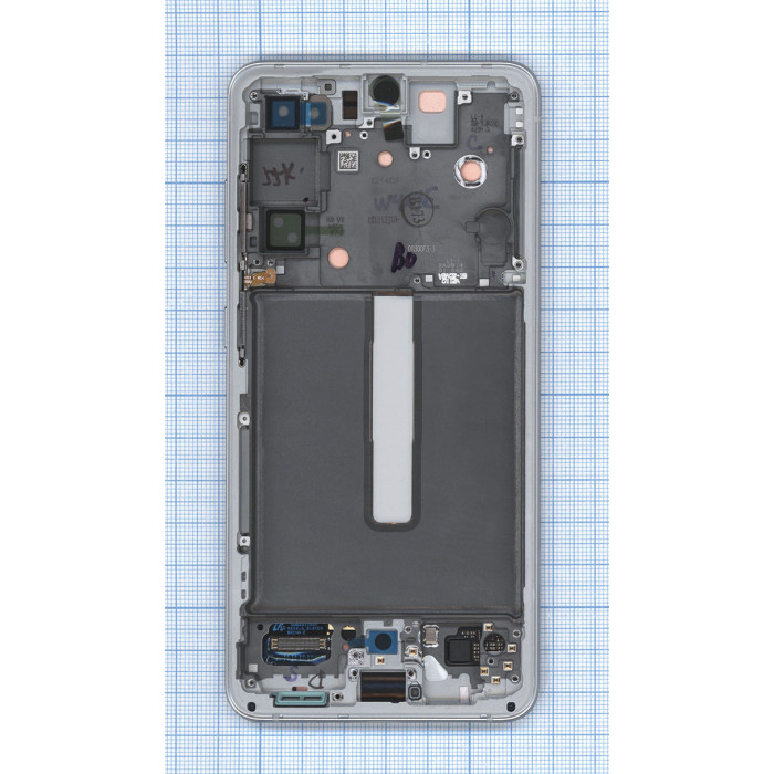 Дисплей для Samsung Galaxy S21 FE 5G SM-G990B в сборе с тачскрином ServicePack белый (GH82-26414B)