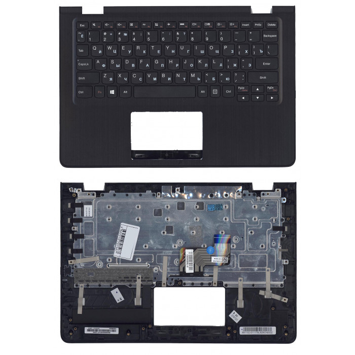 Клавиатура для Lenovo IdeaPad 300S-11IBR черная топ-панель