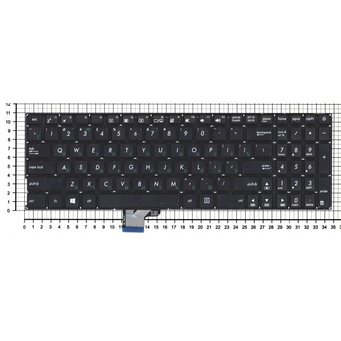 Клавиатура для ноутбука Asus UX510 UX510U UX510UA черная