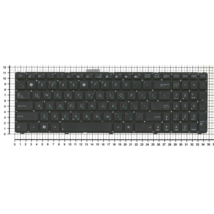 Клавиатура для Asus U53 U53F U56E черная