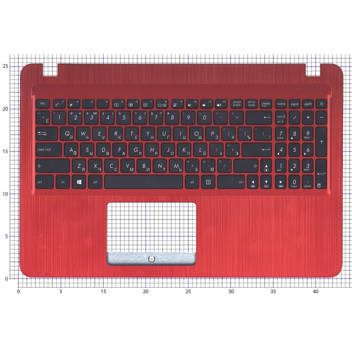 Клавиатура для ноутбука Asus X540SC топкейс ODD красный