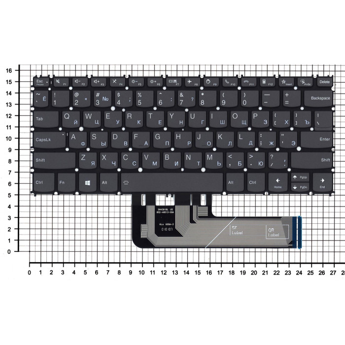 Клавиатура для Lenovo ThinkBook 13s G2 G3 черная