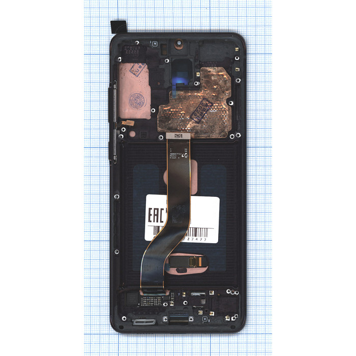 Дисплей (модуль) для Samsung Galaxy S20 Plus G985F в сборе с тачскрином и рамкой (OLED) черный