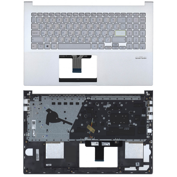 Клавиатура для Asus Vivobook X521 топкейс Серебро