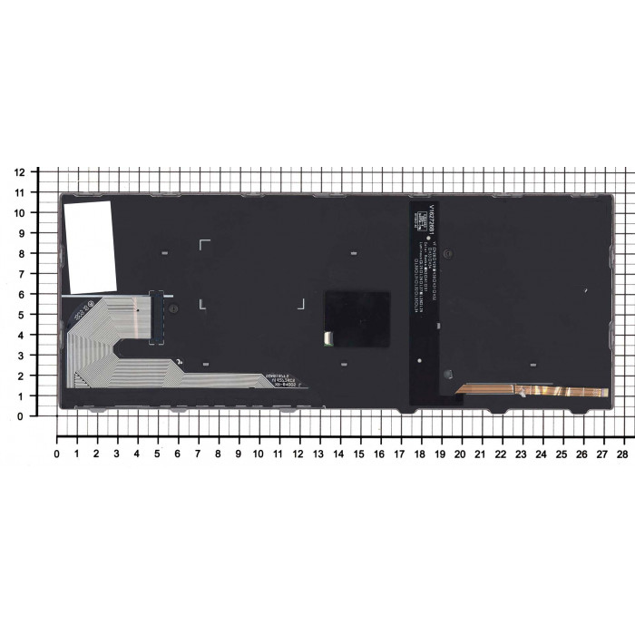 Клавиатура для HP Elitebook 730 G5 735 G5 830 G5 836 G5 черная с серой рамкой и подсветкой