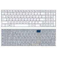 Клавиатура для Asus X756 белая без рамки (горизонтальный Enter)