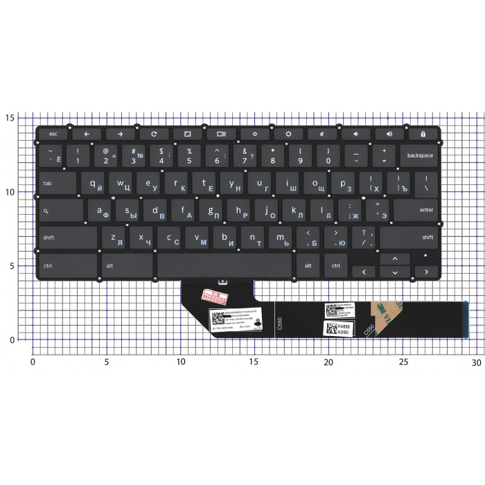 Клавиатура для ноутбука Lenovo IdeaPad 3 CB-11 CB-14 черная