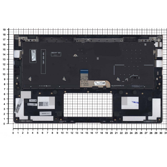 Клавиатура для Asus UX333FA топ-панель серебристая с подсветкой