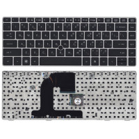 Клавиатура для HP EliteBook 8460P ProBook 6460B 6465B черная c черной рамкой и указателем