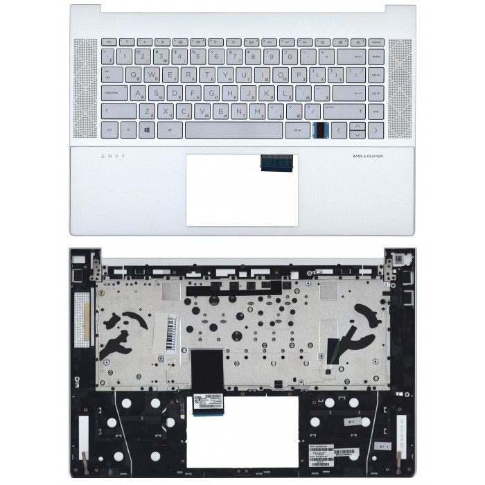 Клавиатура для HP Envy 15-EP топкейс серебро