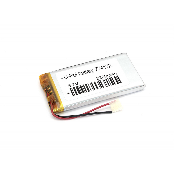 Аккумулятор Li-Pol (батарея) 7.7*41*72мм 2pin 3.7V / 2200mAh