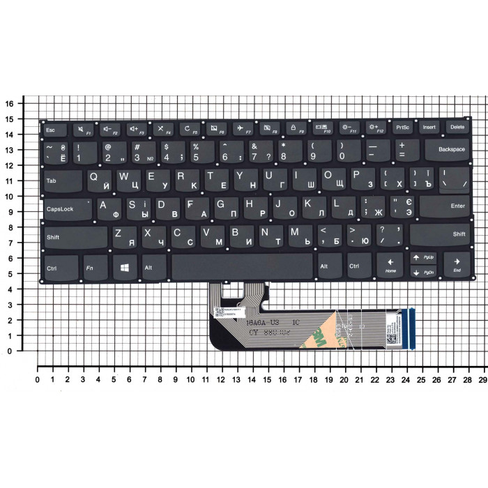 Клавиатура для ноутбука Lenovo Ideapad 530S-14ARR черная