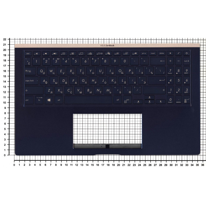 Клавиатура для Asus UX534 топ-панель черная