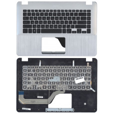 Клавиатура для Asus X505 топкейс серебро
