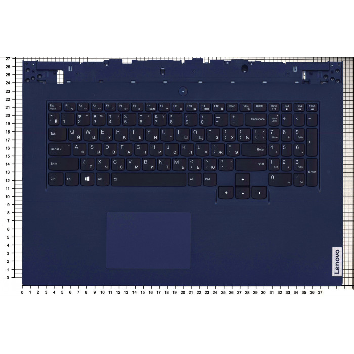 Клавиатура для Lenovo Legion 5-17ACH6 топкейс синий