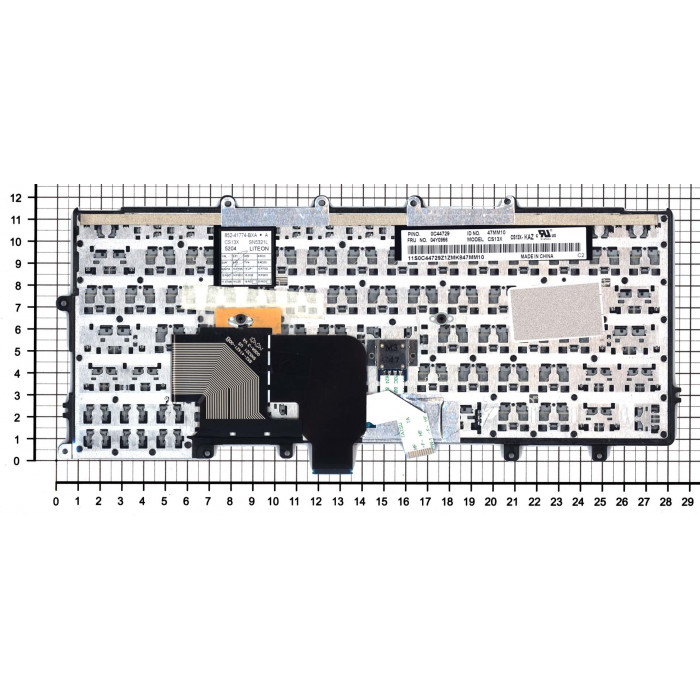 Клавиатура для Lenovo X240i X250 X260 X270 черная без подсветки
