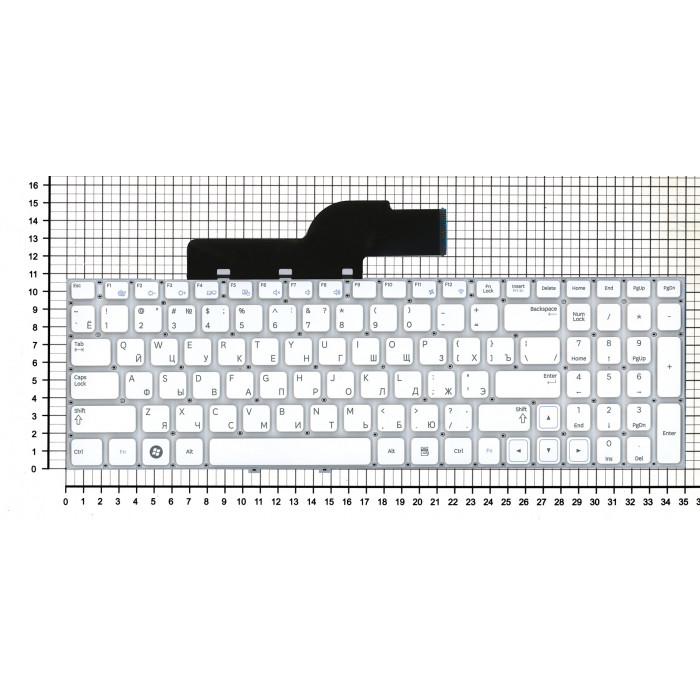 Клавиатура для Samsung 300E5A 300V5A 305V5A 305E5 белая