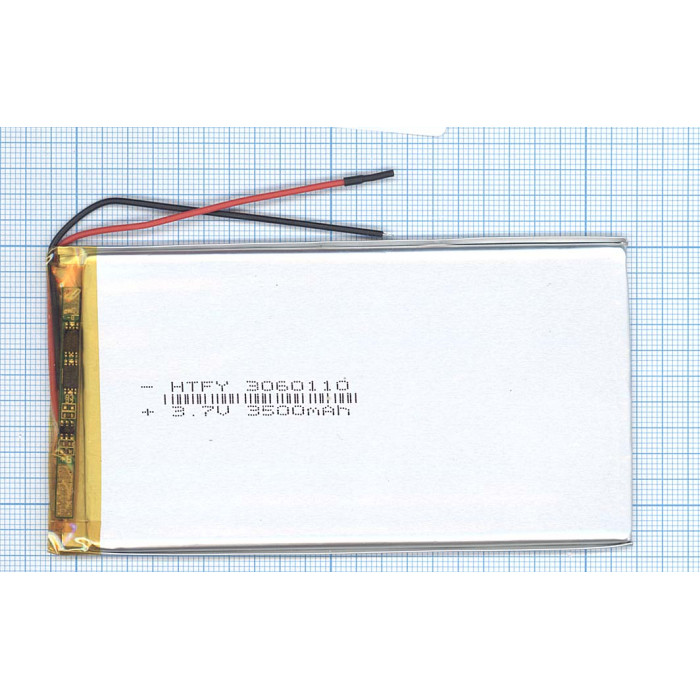Аккумулятор Li-Pol (батарея) 3*60*110мм 2pin 3.7V / 3500mAh