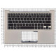 Клавиатура для Asus ZenBook UX303U черная с подсветкой, серый топкейс