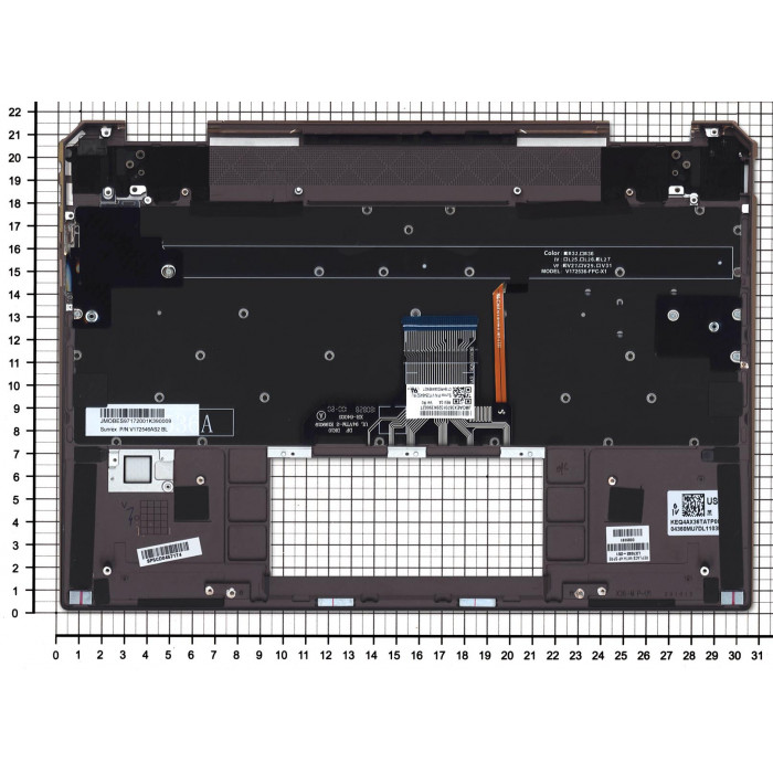 Клавиатура для ноутбука HP Spectre x360 13-AP 13T-AP черная топ-панель