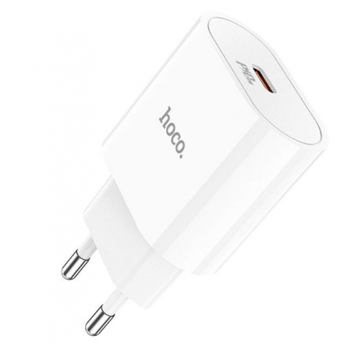 Блок питания (сетевой адаптер) HOCO C94A Metro USB-C, 20W, белый