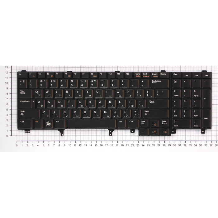 Клавиатура для Dell Latitude E6520 E6530 E6540 Latitude M4600 M4700 M4800 M6600 M6700 M6800 NSK-DWAUF, NSK-DW0UC, MP-10J13SU-6886, 0F1CN4, 05KK5K, PK130FH1A0 черная с подсветкой