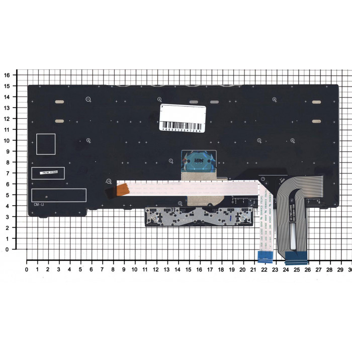 Клавиатура для Lenovo ThinkPad E480 E485 черная с серебристой рамкой