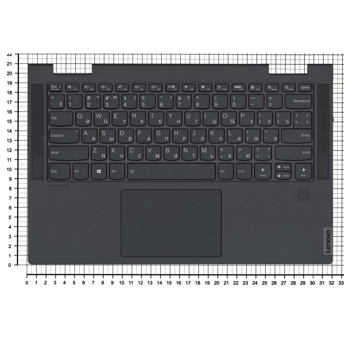 Клавиатура для Lenovo Yoga 7-14ITL5 топкейс черный