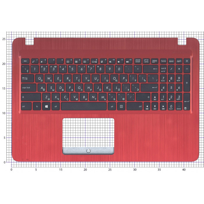 Клавиатура для ноутбука Asus X540SC топкейс красный