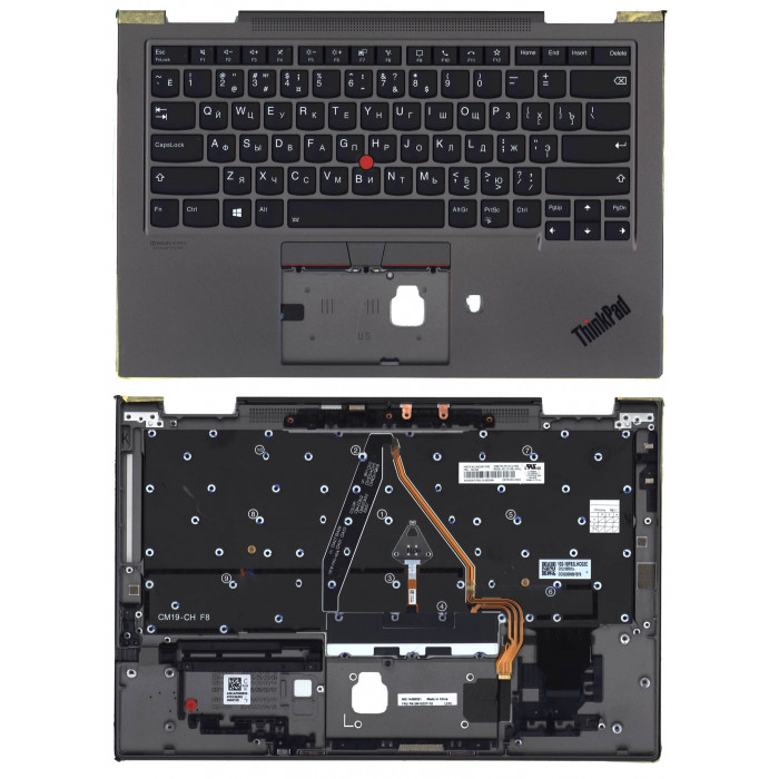 Клавиатура для Lenovo Thinkpad X1 Yoga 5th Gen топкейс