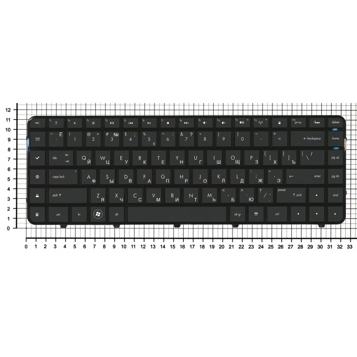 Клавиатура для HP Pavilion DV6-3000 черная с подсветкой