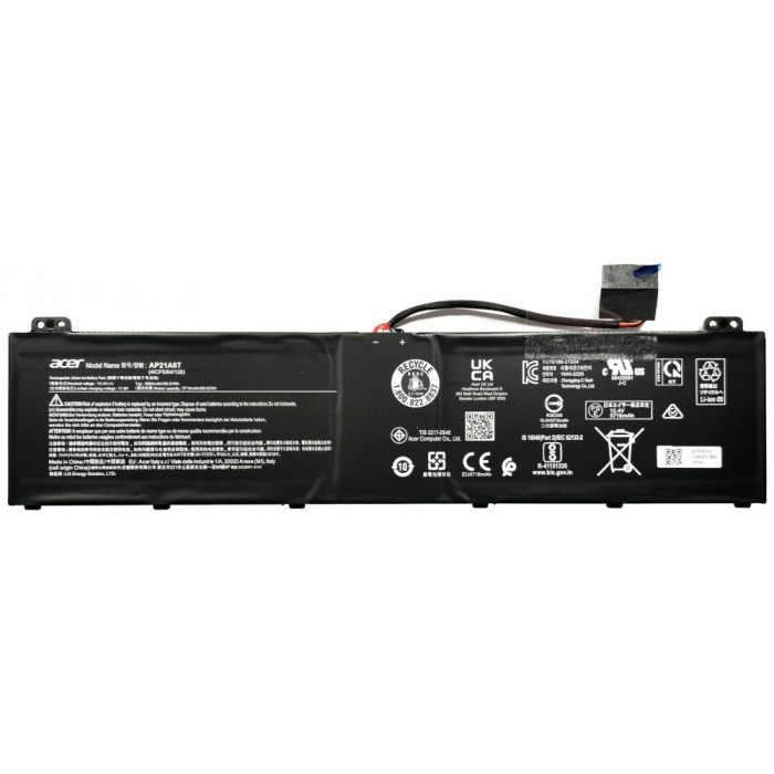 Аккумуляторная батарея для ноутбука Acer Predator PH315-55 (AP21A8T) 15.4V 90.61Wh