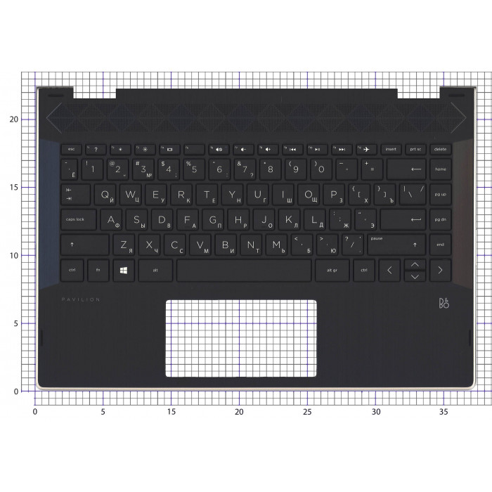 Клавиатура для HP Pavilion x360 14-CD 14-DD топкейс золото