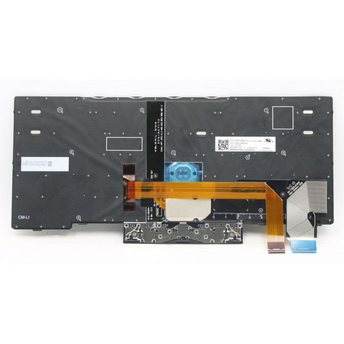 Клавиатура для ноутбука Lenovo X13, L13 gen 2, L13 Yoga Gen 2 серебристая с подсветкой и указателем