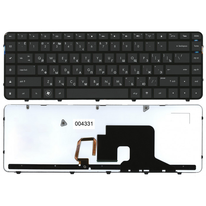 Клавиатура для HP Pavilion DV6-3000 черная с подсветкой
