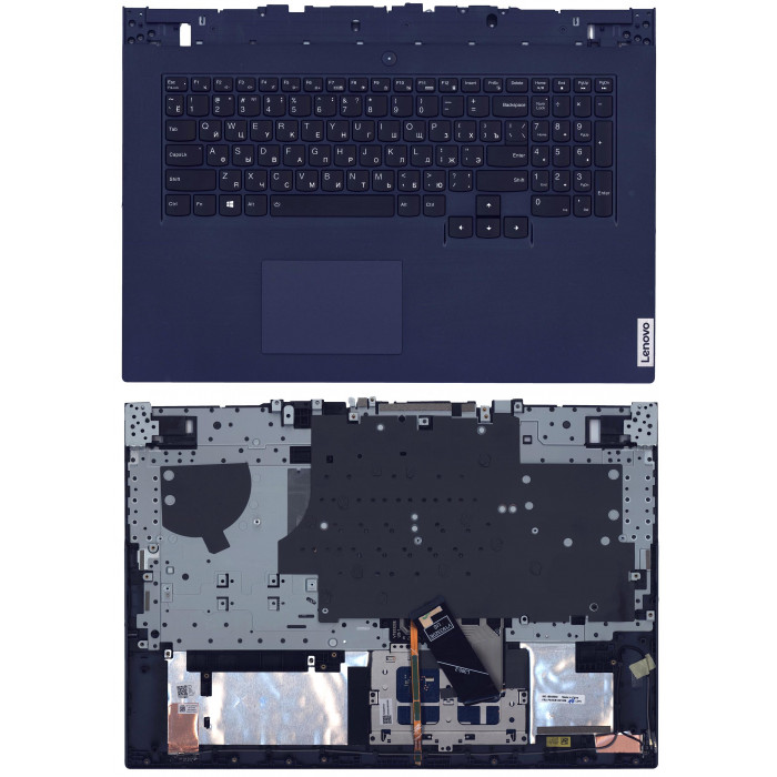 Клавиатура для Lenovo Legion 5-17ACH6 топкейс синий