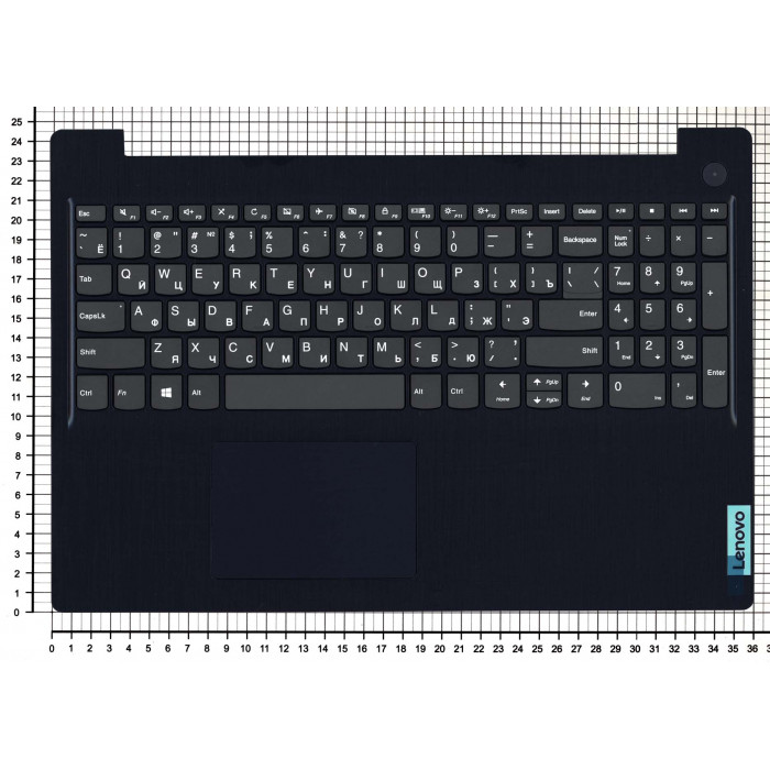 Клавиатура для Lenovo IdeaPad 3-15ITL05 топкейс синий