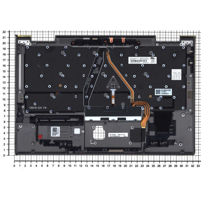 Клавиатура для Lenovo Thinkpad X1 Yoga 5th Gen топкейс