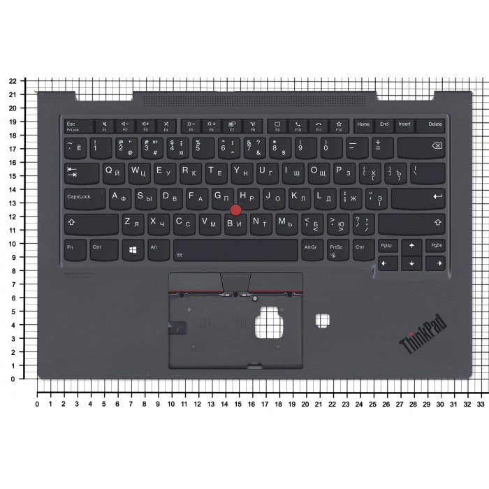 Черный топкейс для Lenovo Thinkpad X1 Yoga 5th Gen