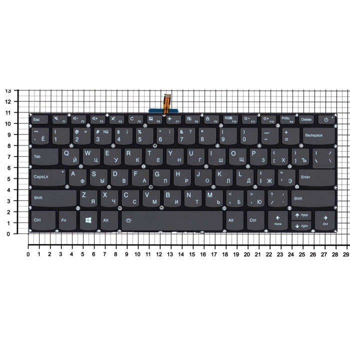 Клавиатура для Lenovo Ideapad S145-14API черная с подсветкой