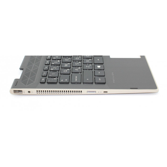 Клавиатура для HP Pavilion x360 14-CD 14-DD топкейс золото